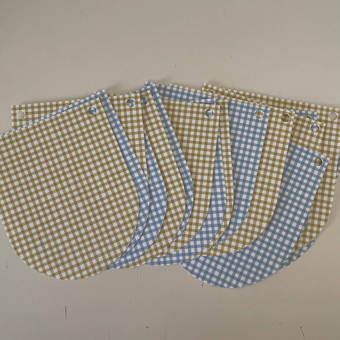 Printable Summer Gingham Happy Birthday Bunting Garland - Instant Download